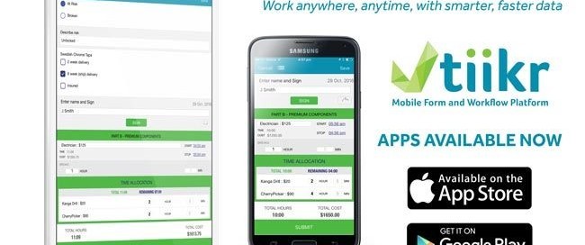 Go paperless and make work flow with tiikr mobile forms and workflows