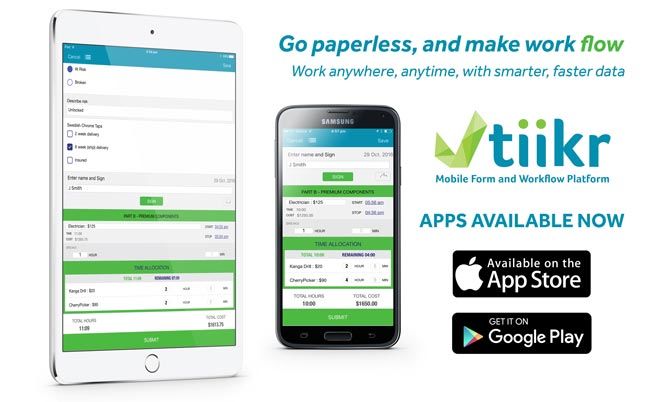 Go paperless and make work flow with tiikr mobile forms and workflows